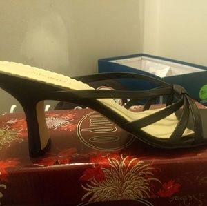 Black strap dress shoe